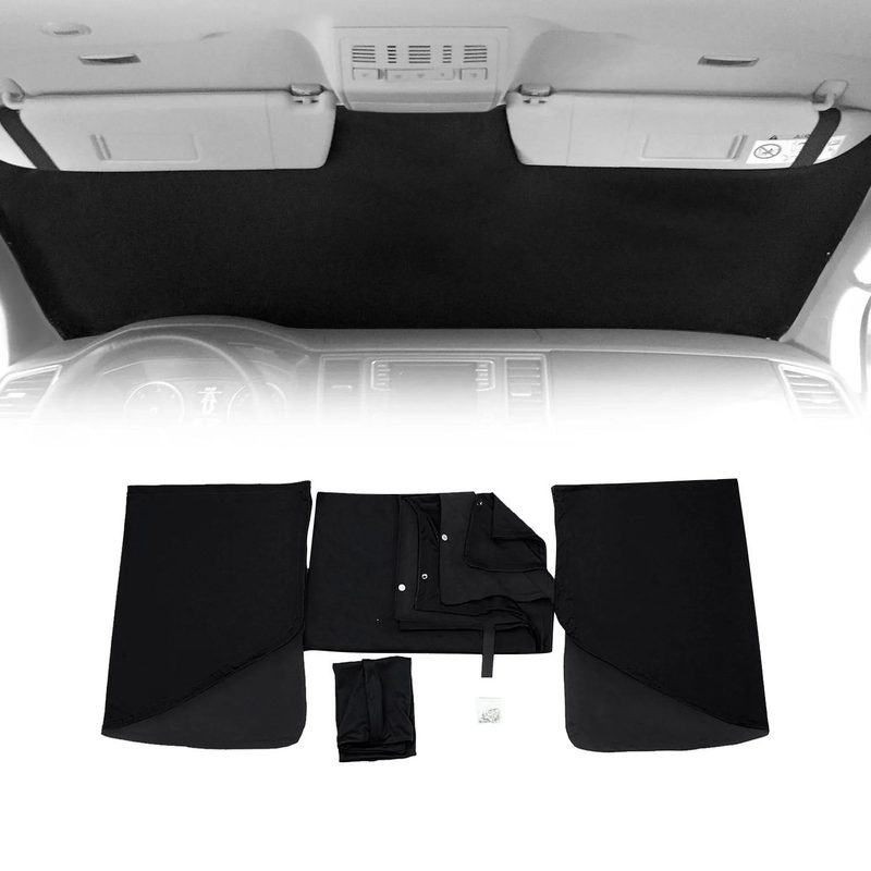 2014-2026 RAM ProMaster Magnetic Window Curtains UV Protection Black 3Pcs