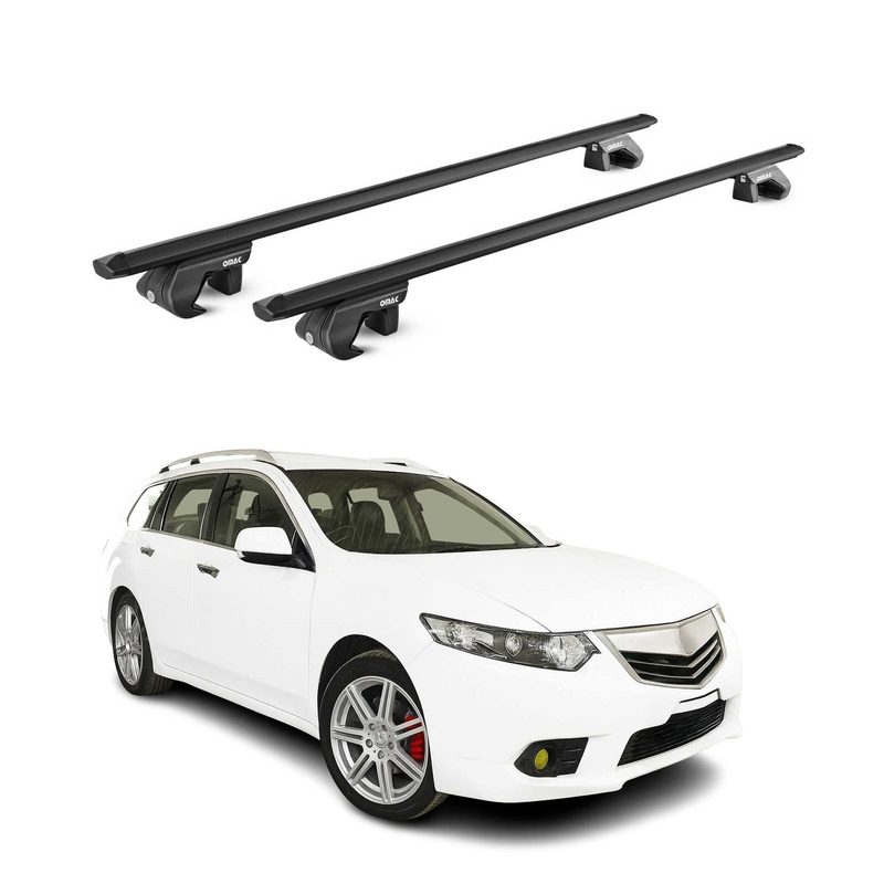 2011-2014 Acura TSX Roof Rack Cross Bars Black Carrier 2 Pcs