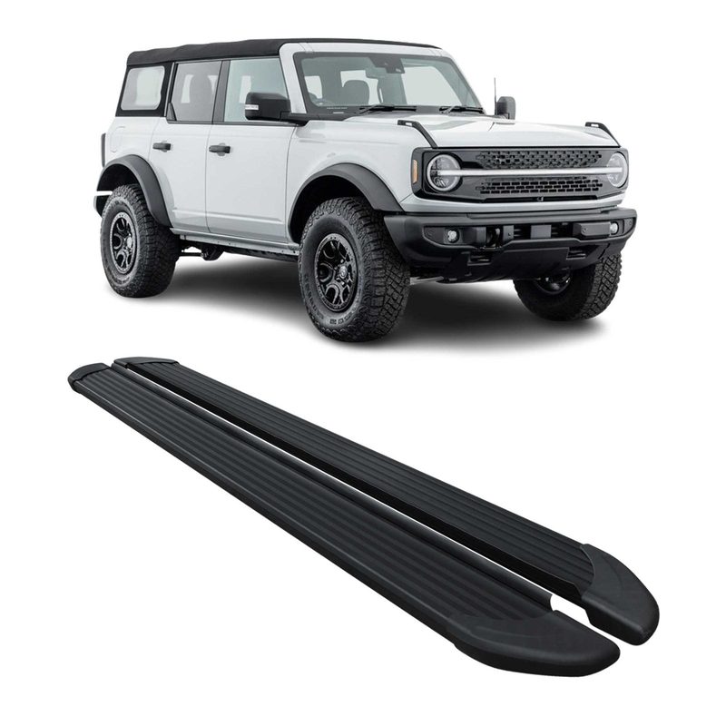 2021-2024 Ford Bronco 4 Door Nerf Bar Side Step Running Boards Alu 2x