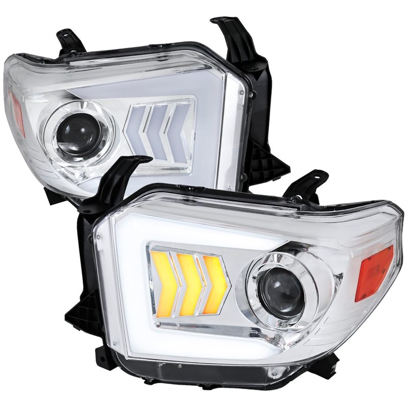 2014-2021 Toyota Tundra LED CBar Projector Headlights Arrow Signals Chrome