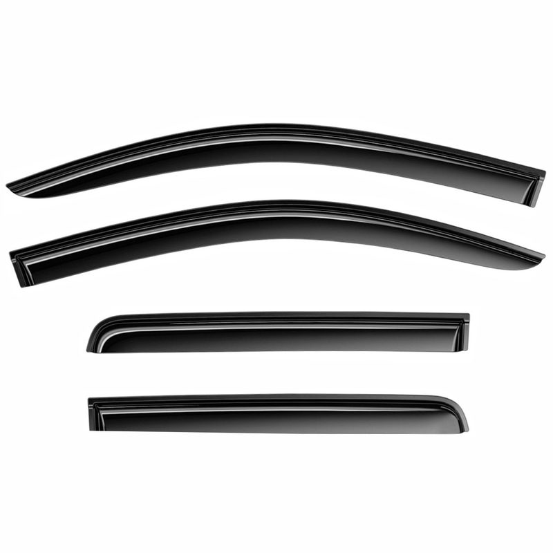 Clim Art Wind Deflectors for Dodge Ram 2500 2019-2025 Mega Cab Smoke 4 Pcs