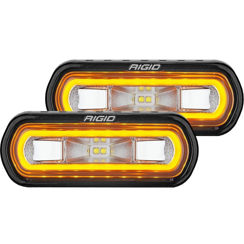 Par de Faros Auxiliares SR-L Series Spreader Con Retroiluminacion Halo Ambar