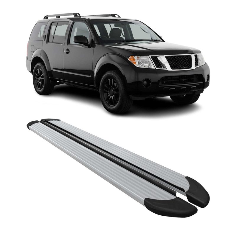 2005-2012 Nissan Pathfinder Running Boards Side Steps Silver