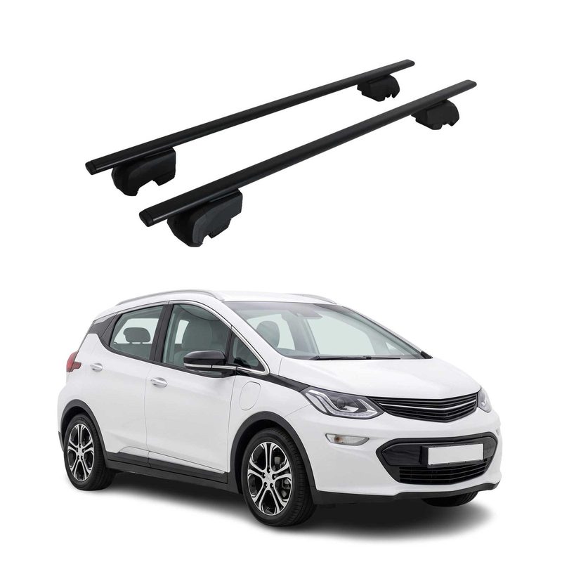 Roof Rack Cross Bars Steel for Chevrolet Bolt EV 2017-2023 Hatchback 2Pcs Black
