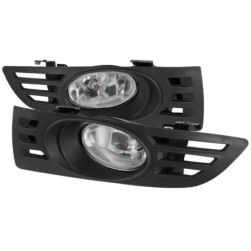 2003-2005 Honda Accord Coupe H11 Fog Lights Kit Chrome Housing/Clear Lens