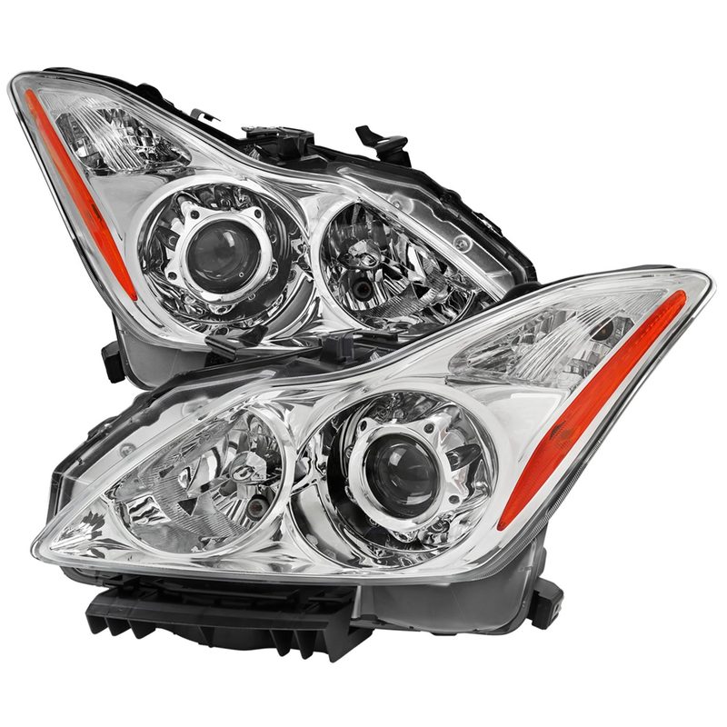 2008-2013 Infiniti G37/2014-2015 Q60 Factory Style Projector Headlights Chrome