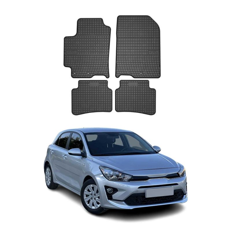 2018-2023 Kia Rio Floor Mats Liners Full Set All Weather Rubber Black