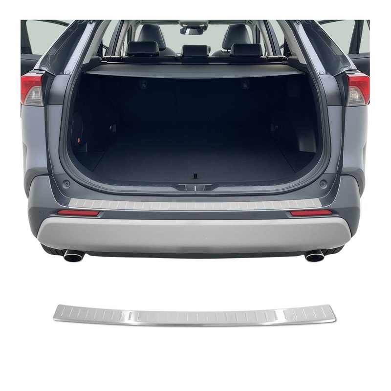 2019-2025 Toyota RAV4 Rear Bumper Sill Cover Protector Guard Brushed Stainless Steel