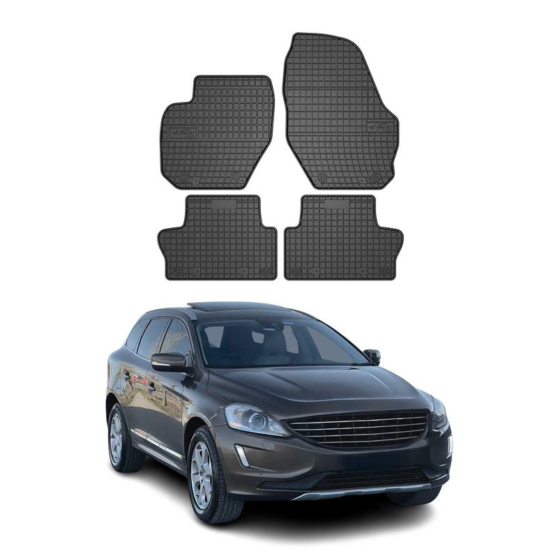 2010-2017 Volvo XC60 Floor Mats Liners Full Set All Weather Rubber Black