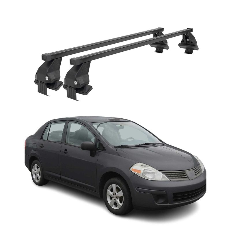 2004-2012 Nissan Versa Roof Rack Cross Bars Black