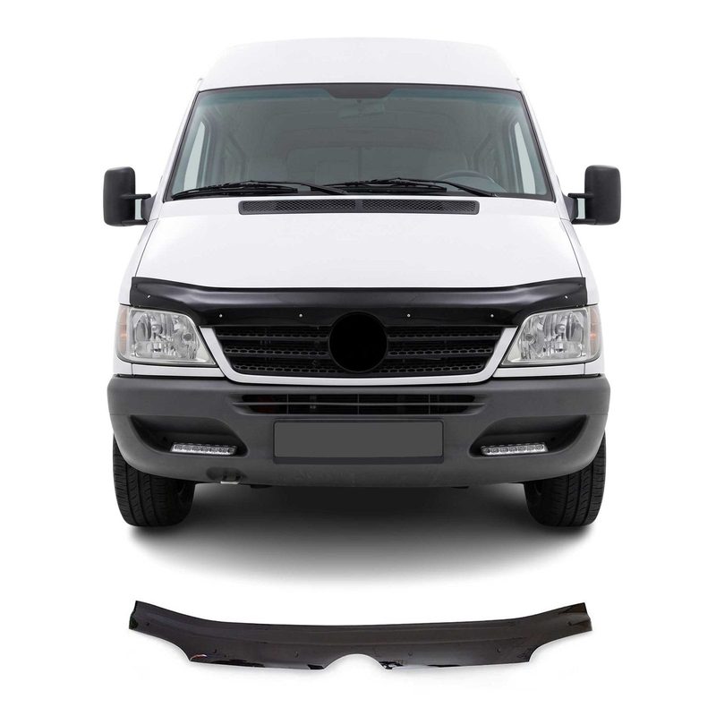 2003-2006 Dodge Sprinter Front Bug Shield Hood Deflector 1 Pc Smoke