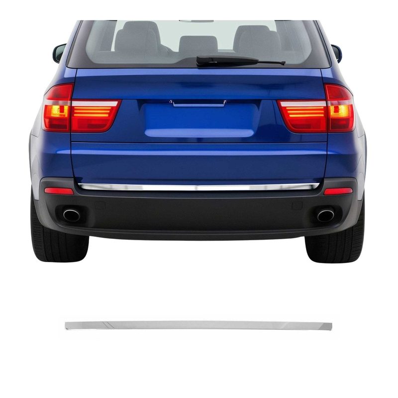 2007-2013 BMW X5 E70 Rear Trunk Molding Trim Stainless Steel Silver 1Pc