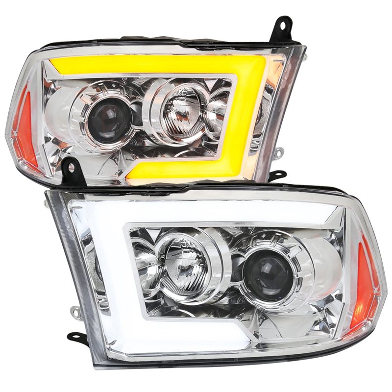 2009-2018 Dodge RAM 1500 / RAM 2500 3500 Switchback LED Headlights Chrome