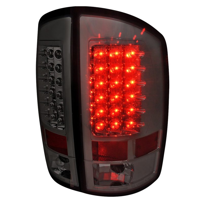 2002-2006 Dodge RAM LED Tail Lights Chrome Housing/Smoke Lens