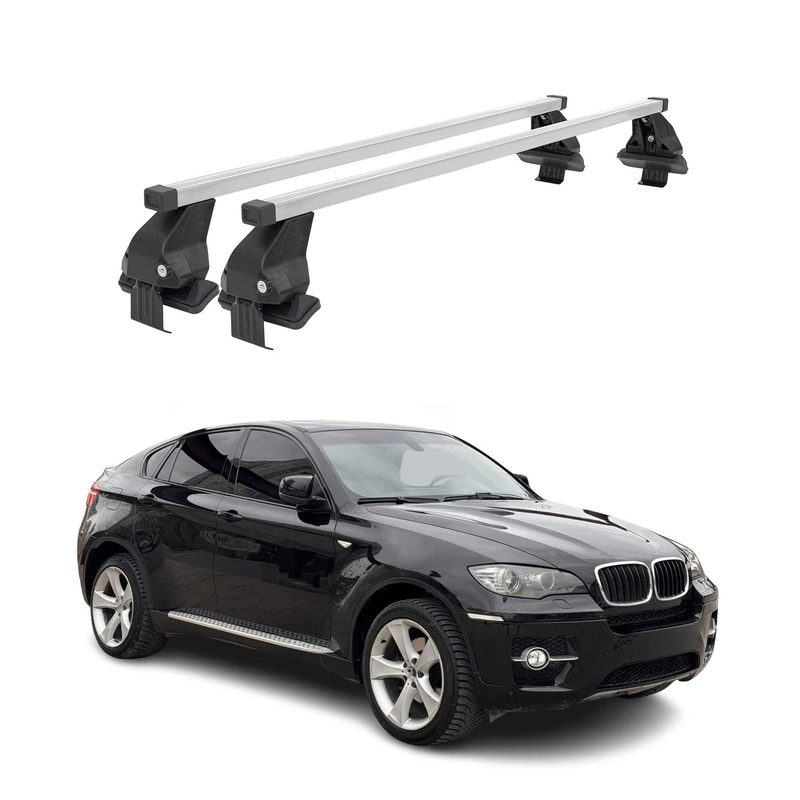 2008-2014 BMW X6 E71 & E72 Roof Rack Cross Bars Silver