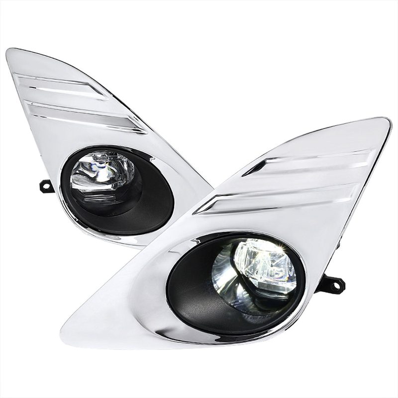 2012-2014 Toyota Camry SMD LED Fog Lights Switch & Chrome Bezels