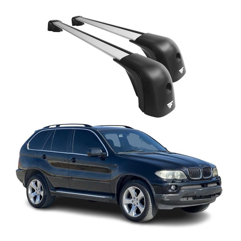 2000-2013 BMW X5 E53 / X5 E70 Roof Racks Cross Bars Silver