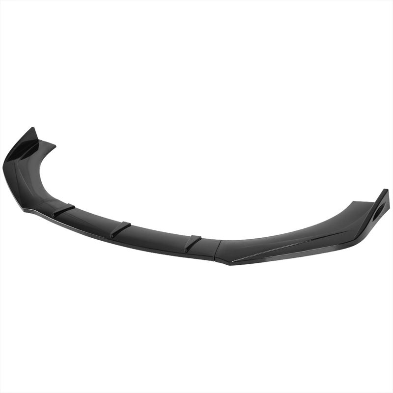 Universal Glossy Black Polypropylene 3Pcs Bumper Lip Spoiler Splitter Set
