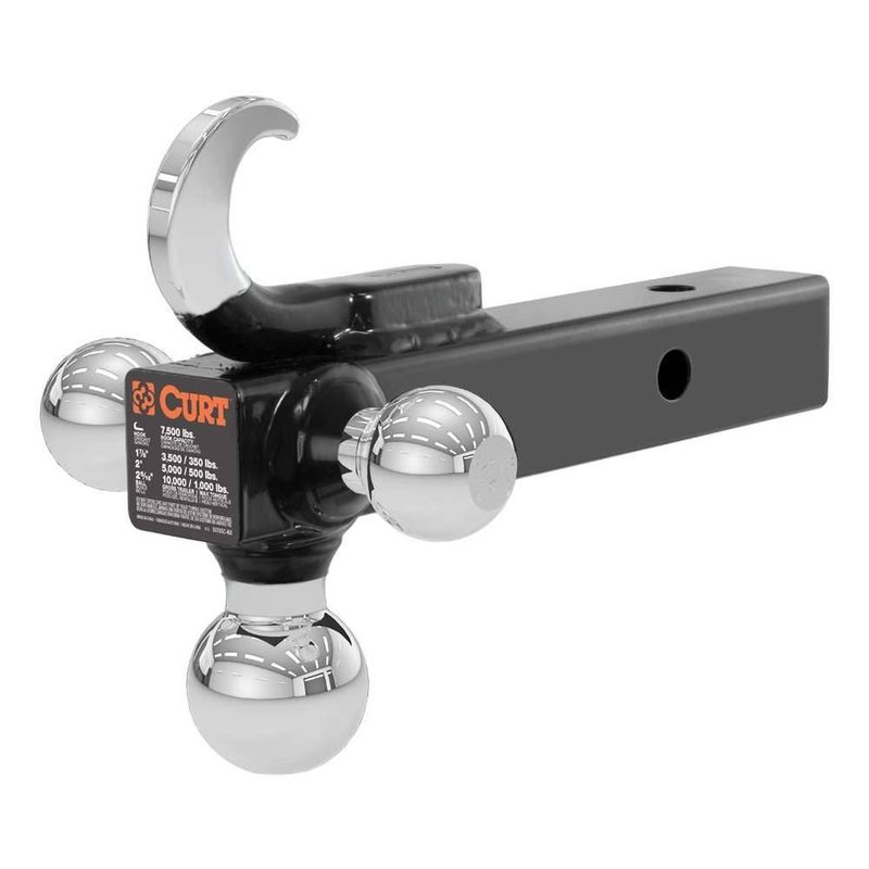 Montaje de bola multiple con gancho (Vastago Macizo de 2", bolas cromadas de 1-7/8", 2" y 2-5/16") 45675
