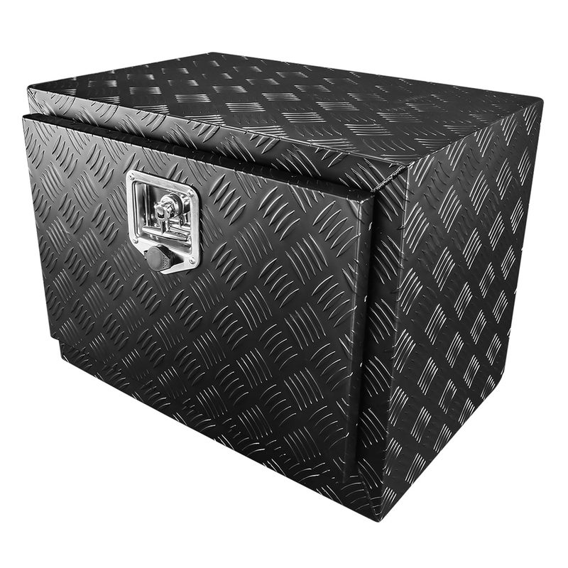 24" Heavy Duty Black Underbody Truck Tool Box w/ T-Handle Latch Lock & Keys