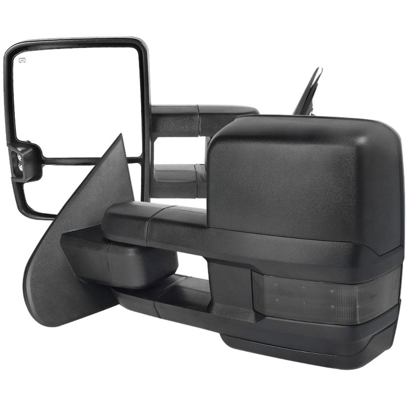 2014-2016 Chevy Silverado/GMC Sierra Heated ATS Manual Towing Mirrors Smoke