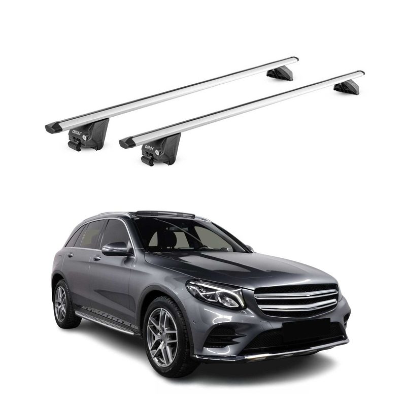 2016-2022 Mercedes GLC Class X253 Roof Rack Cross Bars Silver