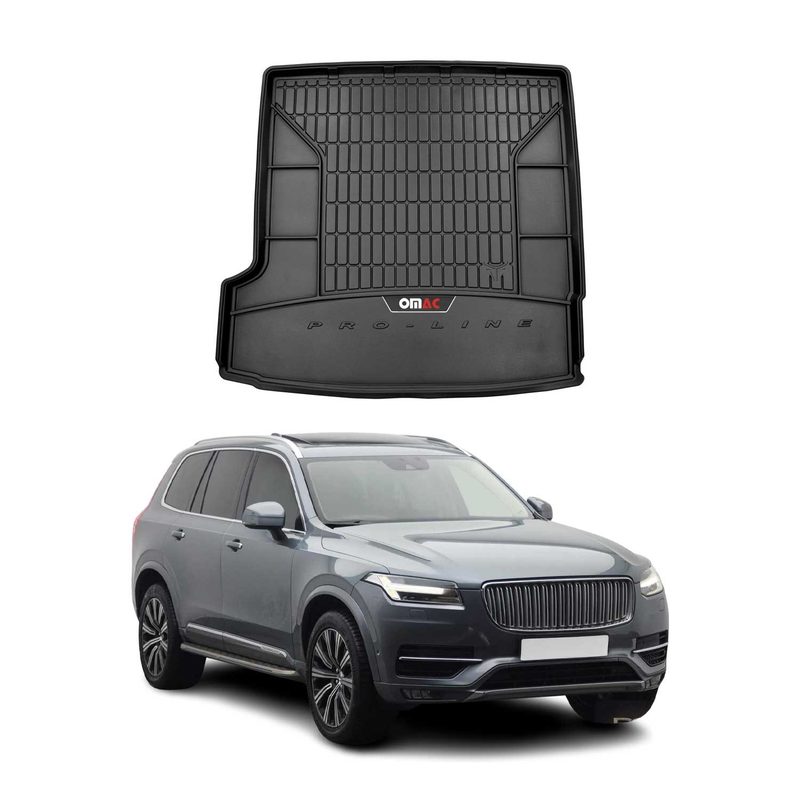2016-2026 Volvo XC90 Premium Cargo Liner Trunk Mat All Weather Heavy Duty 7 Seats Folding 3rd Row
