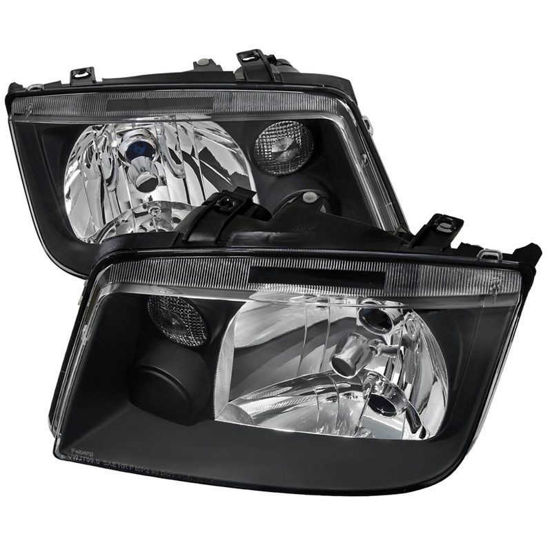 1999-2005 VW Jetta/Bora Mk4 V3 Factory Style Headlights Matte Black/Clear Lens