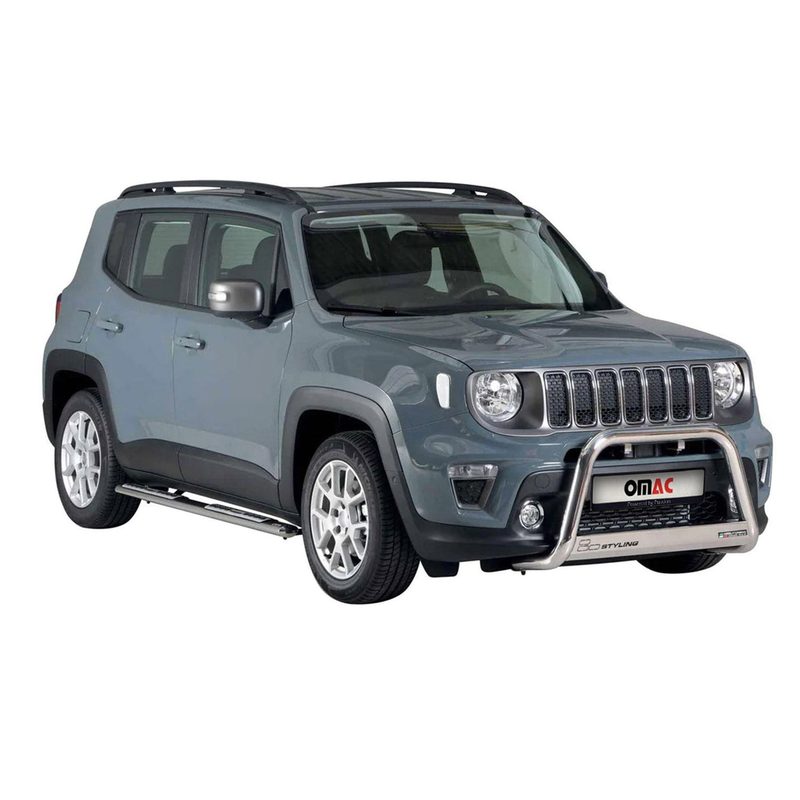 2019-2024 Jeep Renegade Bull Bar Push Front Bumper Grille Silver 1 Pc
