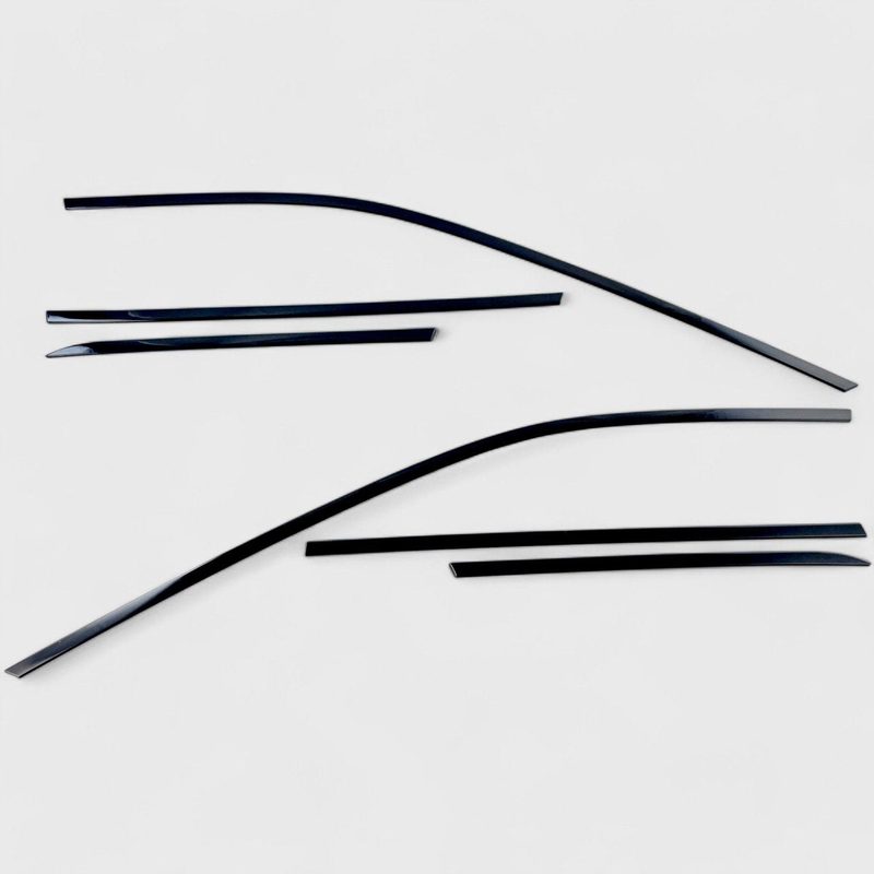 2021-2025 Nissan Rogue Window Trim Set Gloss Black 6Pcs ABS Plastic