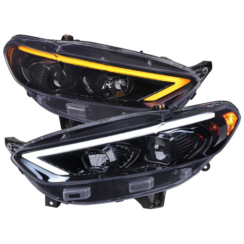 2013-2016 Ford Fusion Sequential Turn Signal Projector Headlights Smoke