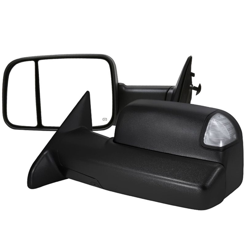 2013-2015 Dodge RAM Heated Towing Mirrors Clear Lens Turn & Puddle Lights