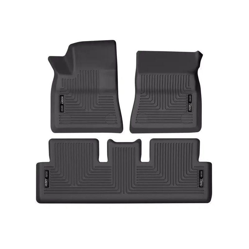 Tapetes Husky Weatherbeater 1ra y 2da Fila color Negro para Tesla 3 17 - 25