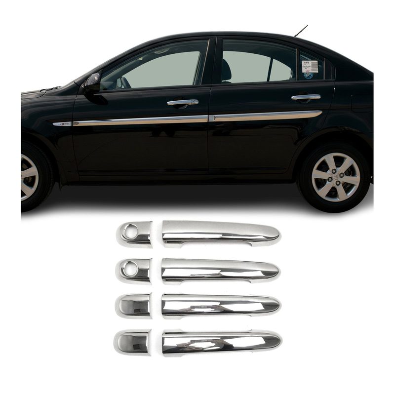 2006-2011 Hyundai Accent Sedan Car Door Handle Cover Protector Stainless Steel