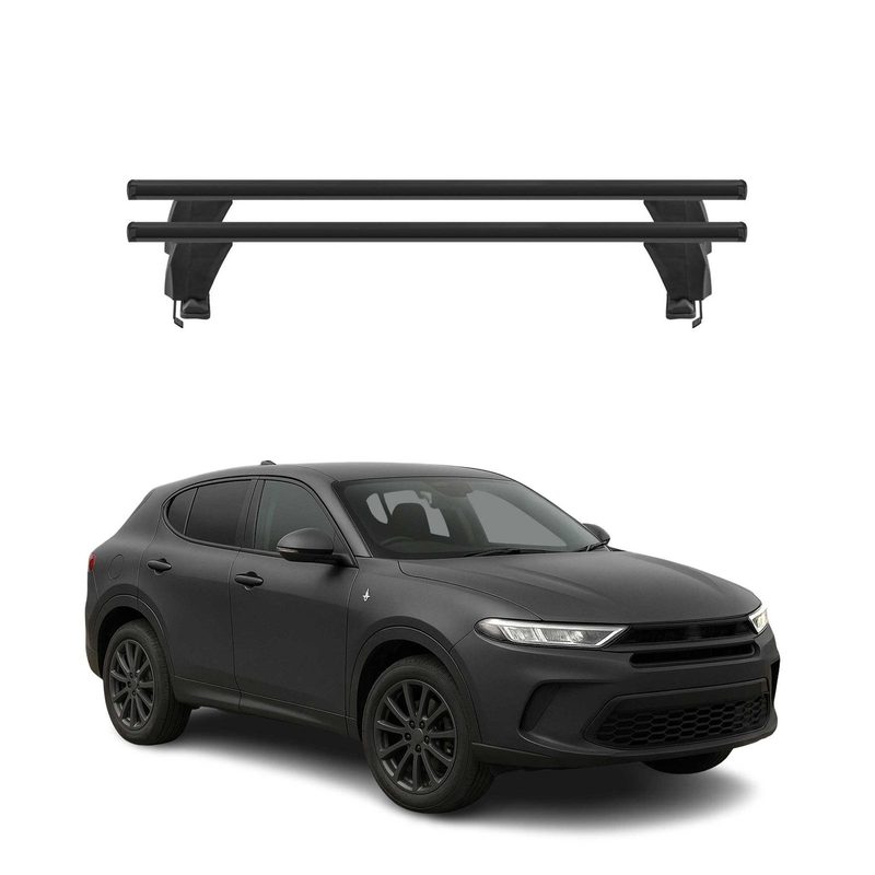 Top Roof Racks Cross Bars fits Dodge Hornet 2023-2025 2Pcs Black Aluminium