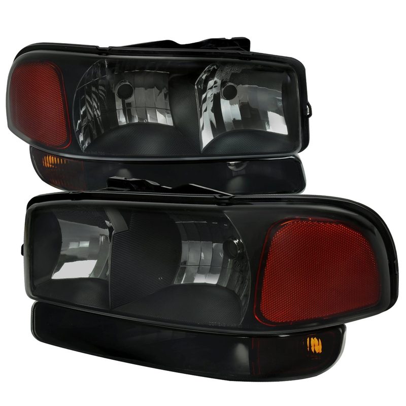 1999-2006 GMC Sierra/Yukon/Yukon XL Headlights&Bumper Lights Amber & Smoke