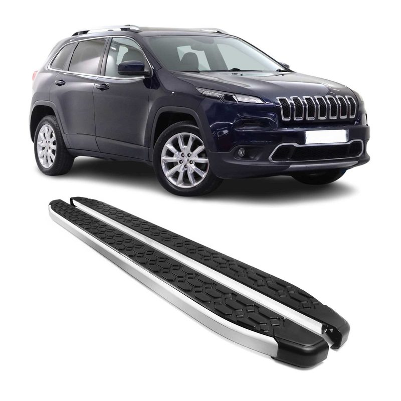 2014-2023 Jeep Cherokee Nerf Bar Side Step Running Boards Alu 2x