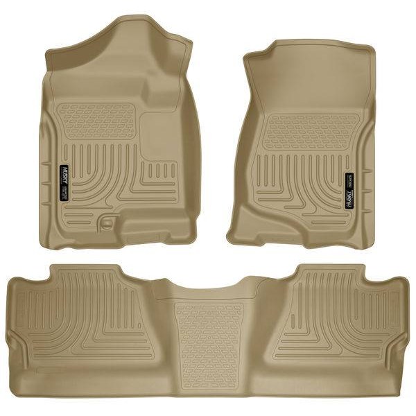 Tapetes Husky Weatherbeater 1ra y 2da para Silverado / Sierra 1500 07-13 Beige