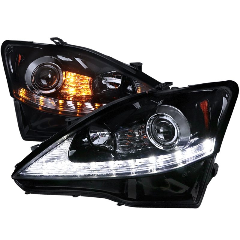 2006-2010 Lexus IS250/IS350 LED Light Projector Headlights Turn Signals Smoke
