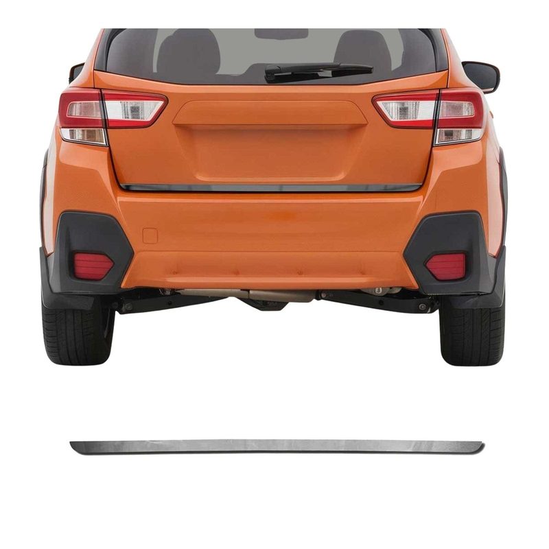 2018-2023 Subaru Crosstrek Rear Trunk Molding Trim Stainless Steel Dark 1Pc