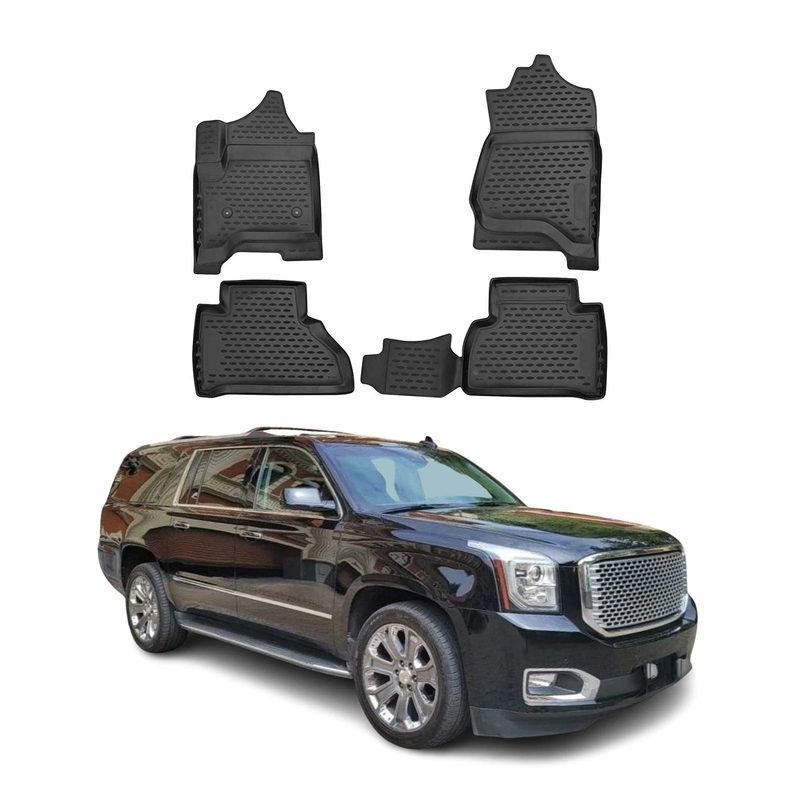 2015-2020 GMC Yukon Floor Mats Liners Full Set All Weather Black