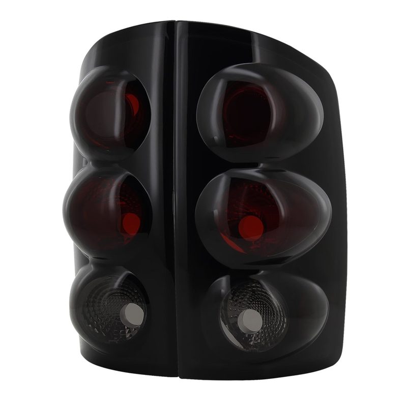 2002-2006 Dodge RAM Tail Lights Glossy Black Housing/Smoke Lens