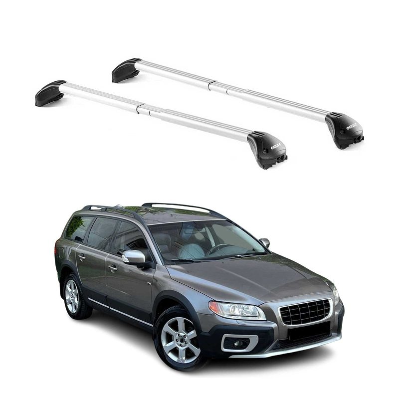 2008-2016 Volvo XC70 Roof Rack Cross Bars Silver