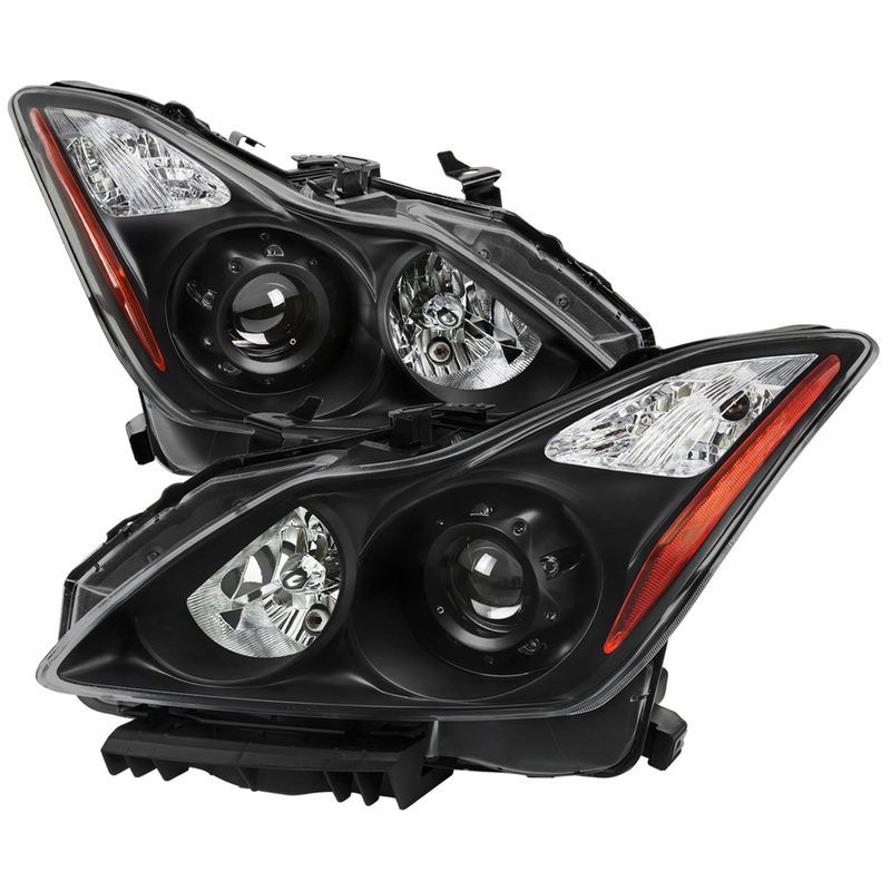 2008-2013 Infiniti G37/2014-2015 Q60 Factory Style Headlights Matte Black