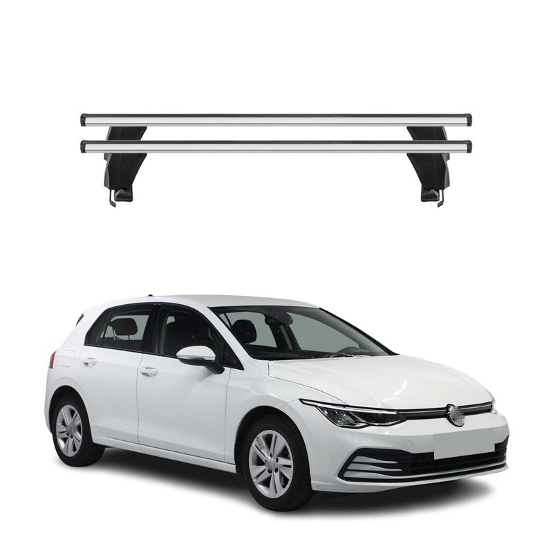 2022-2024 VW Golf R Mk8 Roof Rack Cross Bars Silver