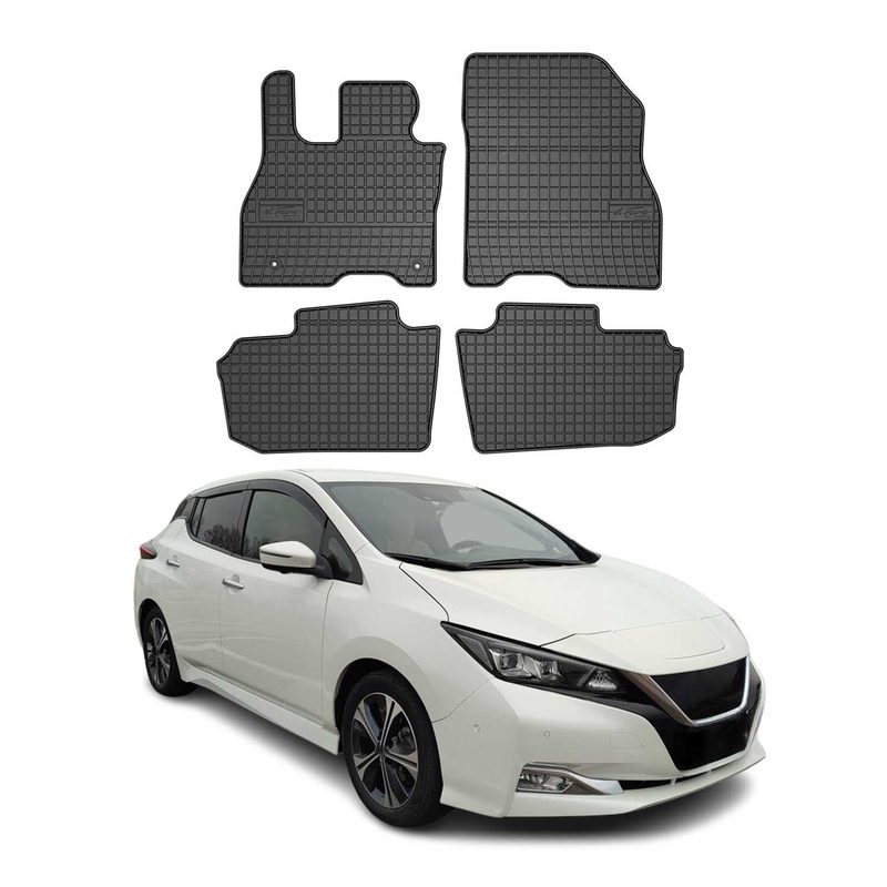 2018-2025 Nissan Leaf Floor Mats Liners Full Set All Weather Rubber Black