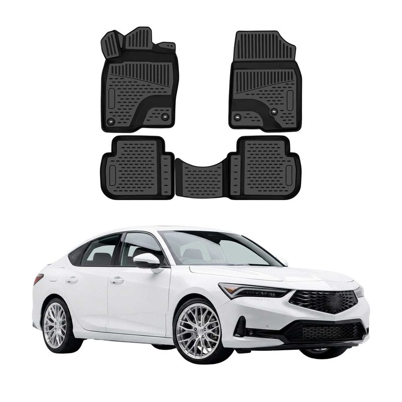 OMAC Floor Mats Liner for Acura Integra 2023-2026 Rubber TPE Black 4Pcs