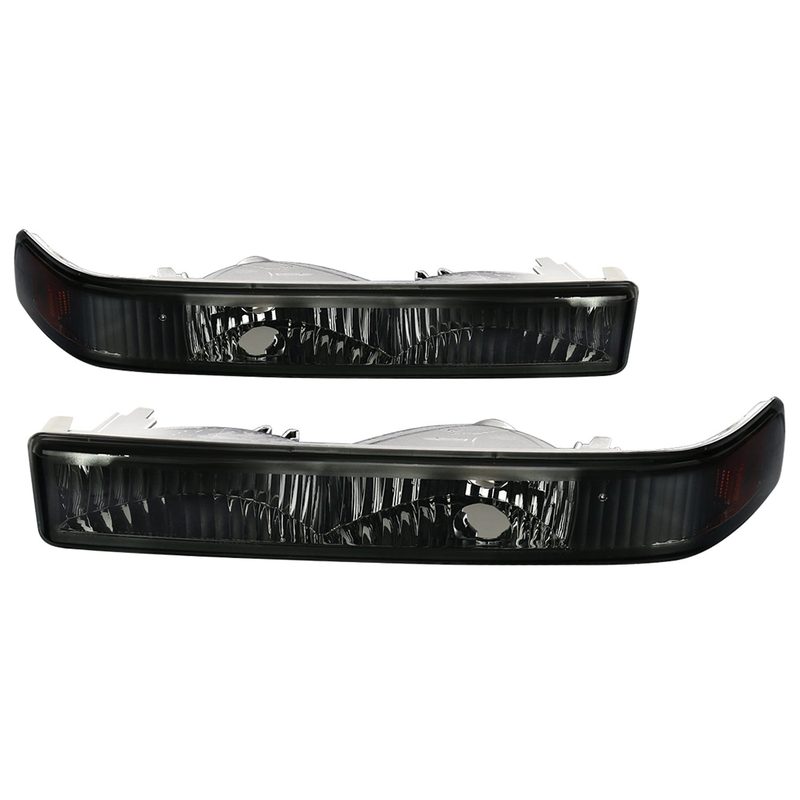 1998-2004 Chevy S10/ GMC Sonoma Bumper Lights Chrome Housing/Smoke Lens