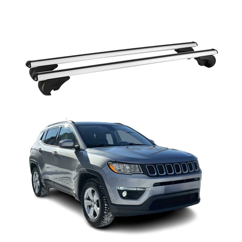 2017-2026 Jeep Compass Roof Rack Cross Bars Silver