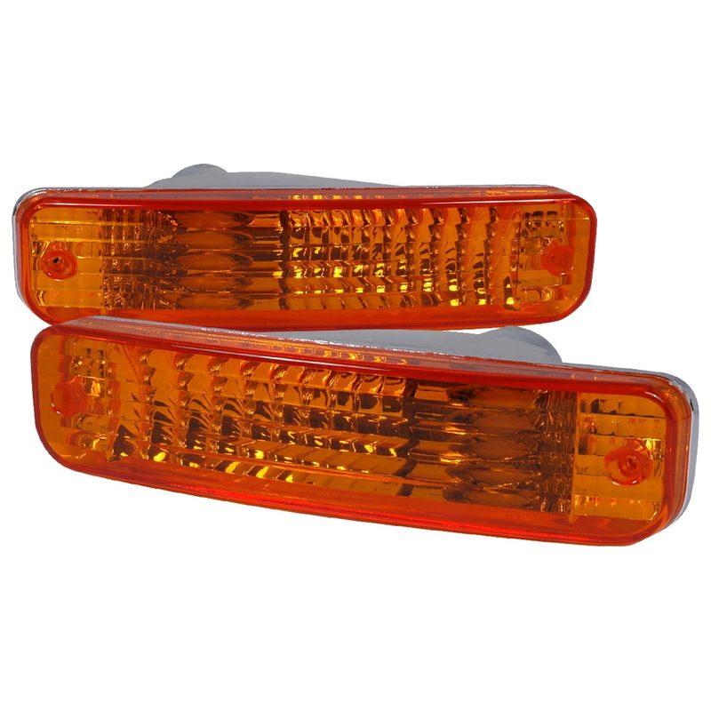 1990-1991 Acura Integra Bumper Lights Chrome Housing/Amber Lens